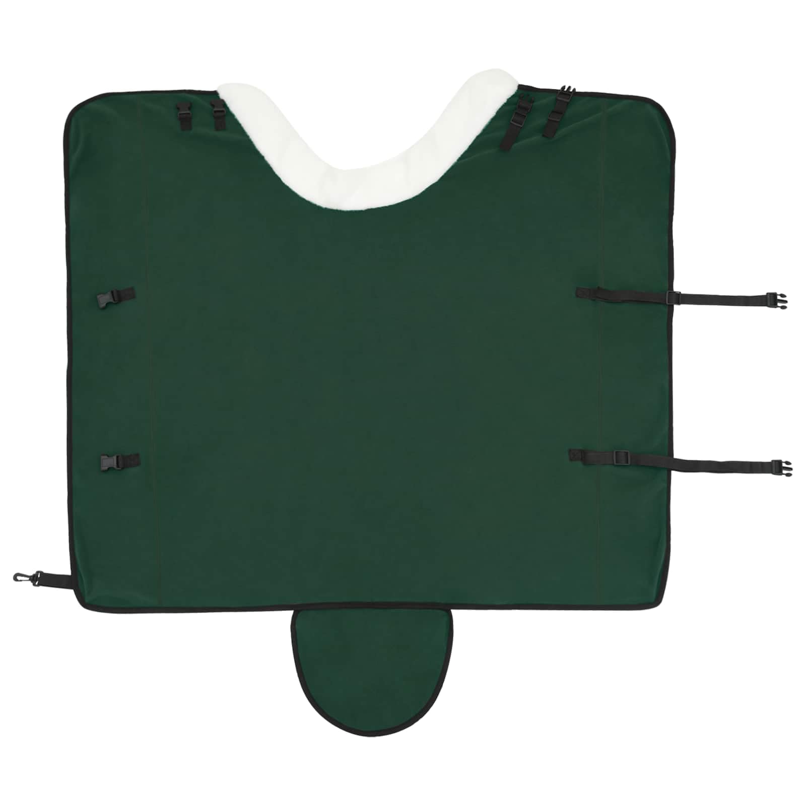 Manta para caballo verde oscuro de 125 cm, forro polar, transpirable y ligera, para entrenamiento, establo y transporte, color verde oscuro