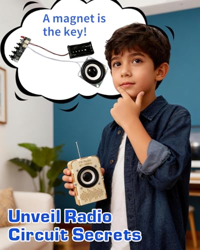 Science Kits for Kids Age 8-12 12-14, STEM Toys DIY Radio Kit Engineering Electronics Project Building Your Own Radio Educational Toy, Ideal Gift for Teen Child Boys Girls 9 10 11 13 — view 6
