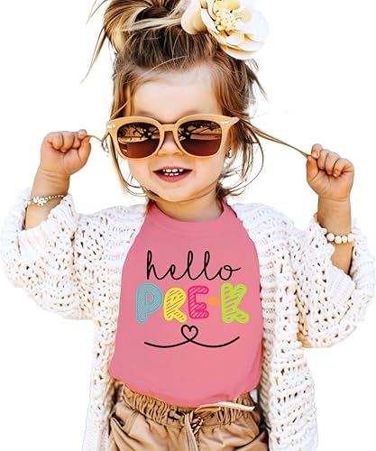 Hello Pre-K First Day of School Gift Back to School T-Shirt Back to School Shirts and Raglans3