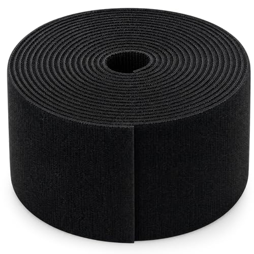 Image of WILLBOND 1 Roll of Fastening Tape Cable Ties Reusable Fastening Nylon Tape Double Side Hook Roll Hook and Loop Straps Wires Cords Management Wire Organizer Straps (2 Inch X 12 ft)