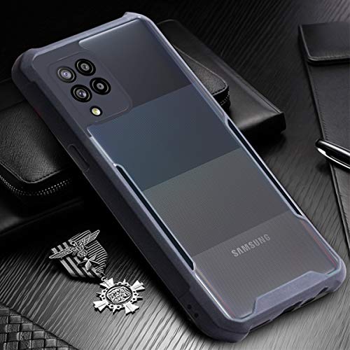 Image of Jkobi Hard PC Crystal Bumper Shockproof Back Cover Case for Samsung Galaxy M42 5G with Camera Protection (Matte Black)