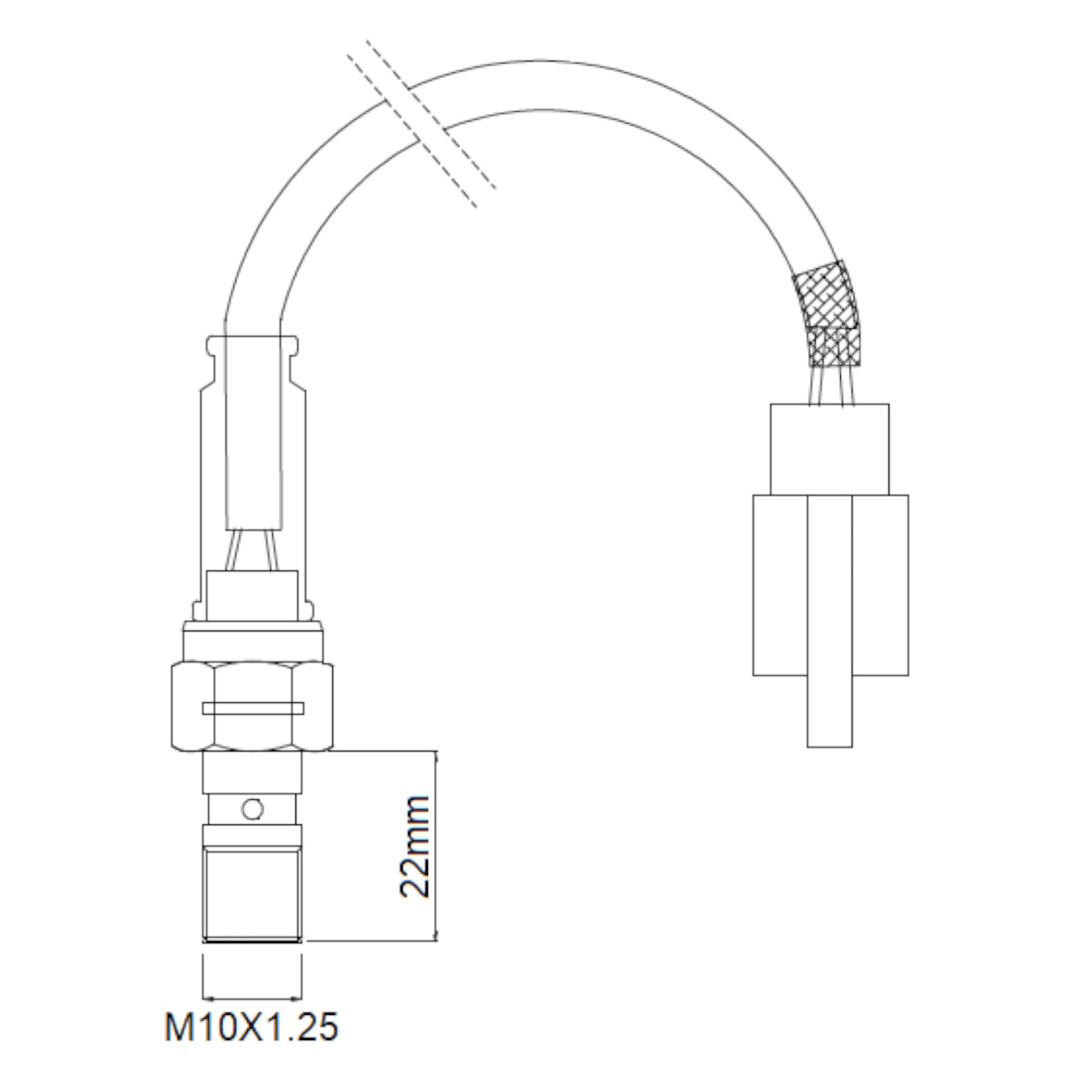 ACCOSSATO Idrostop, Interruttore Freno Moto, Sensore Stop Moto 01 Foro, Filetto M10 x 1.25