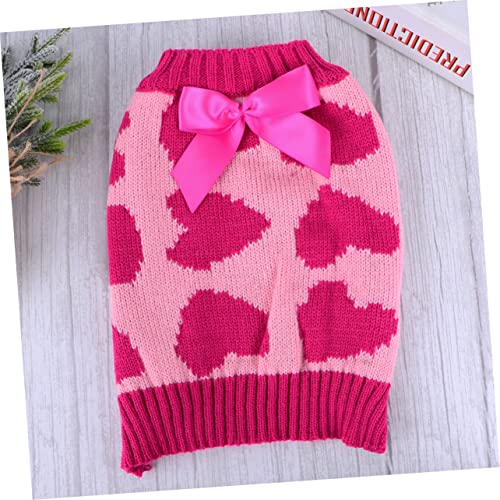 Pull en forme de cœur pour animaux POPETPOP ensemble 3 pièces taille XS