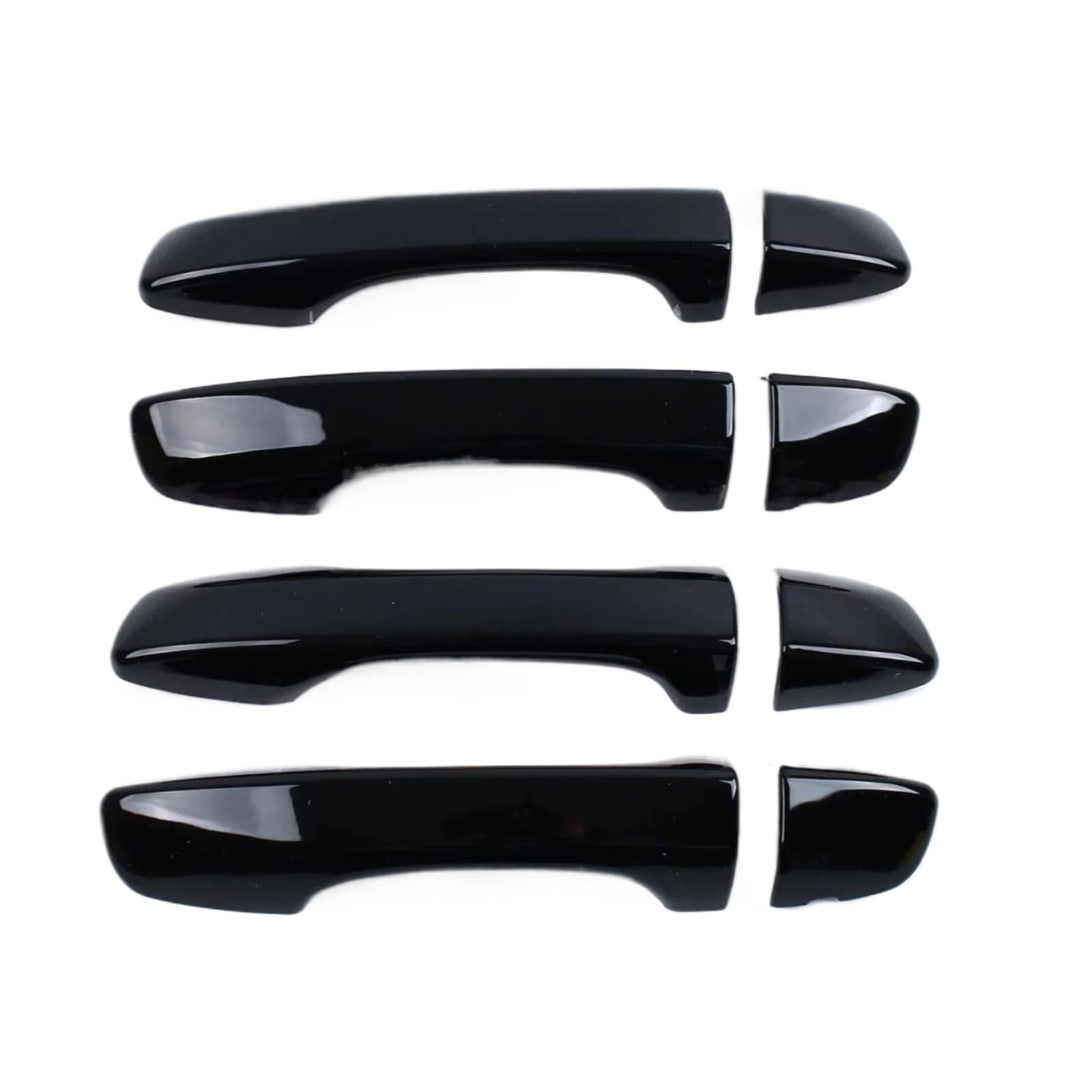 Rcuihgfb Black Door Handle Shell Compatible With Vw For Tiguan L For 2015-2022 Car Door Handle Sticker Decoration Outer Handle Modification Trim Set(Black)