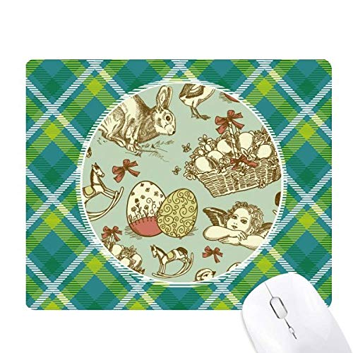 Tapis de souris de Pâques et grille verte pixel pour améliorer la précision du curseur