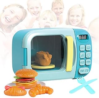 Microwave Kitchen Play Set - Kids, Children, Toddlers Pretend Play Set with Fake