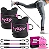 WALITO Ankle Resistance Bands with Cuffs, Exercise Bands for Legs and Butt, Booty Workout Equipment for Kickbacks and Hip Fitness Training