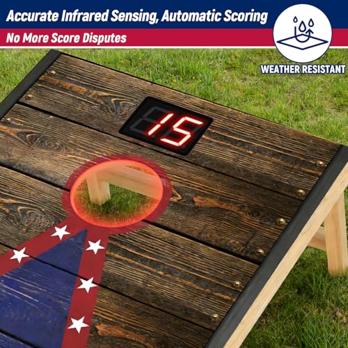 Image of Electronic Cornhole Board Set 2x1ft - Automatic Scoring Corn Hole Game