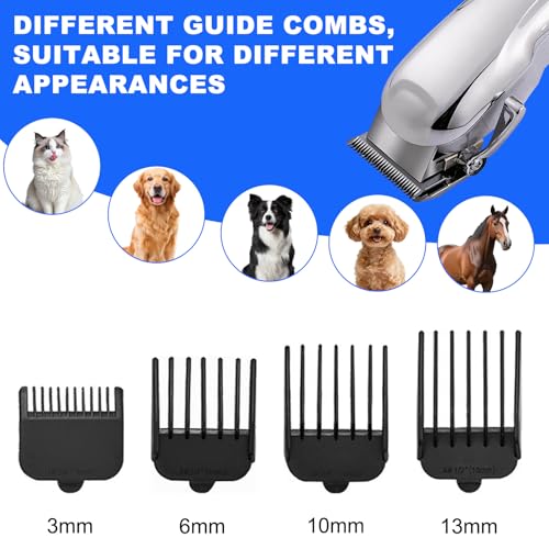 Hundeschermaschine, Schermaschine Hund Katze Schermaschine Katze, Tierhaarschneidemaschine für Dichtes Fell Leise Leistungsstark Kabellos Wiederaufladbar für Hunde und Katzen Fellpflege zu Hause