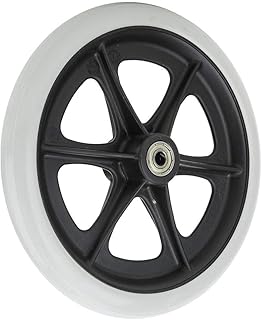 Rueda delantera para silla de ruedas, rueda delantera de una sola rueda de goma de 8"Rueda delantera para silla de ruedas de carga máxima de 120 kg Rueda delantera de 0,3 pulgadas con cojinete de