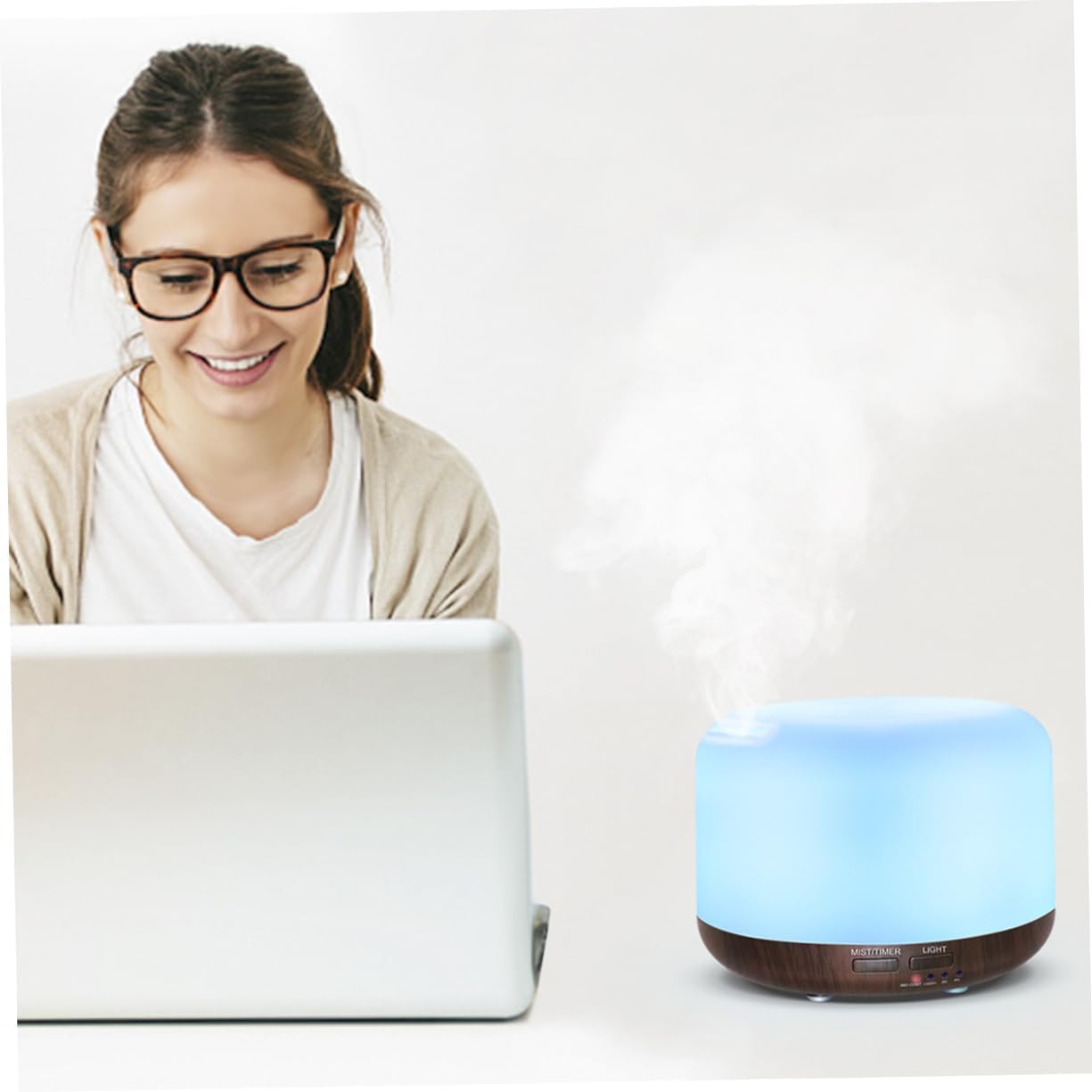 Do użytku domowego 300ml dyfuzor zapachowy powietrza dyfuzor olejków eterycznych LED Aroma dyfuzor zapachowy nawilżacz drewniana lampa do aromaterapii