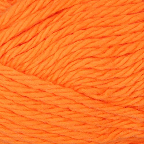 Bernat Handicrafter Cotton Solids Yarn, 1.75 Oz, Gauge 4 Medium, 100% Cotton, Hot Orange #TOP1