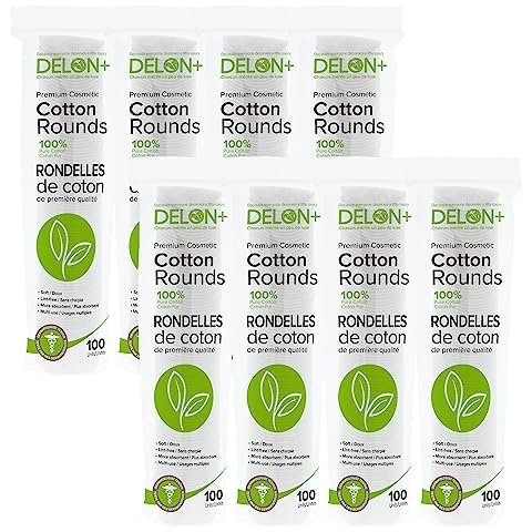 DELON Premium Cosmetic Cotton Rounds, 800 count Cover