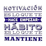 Stickers muraux Phrases espagnoles amusantes pour les enfants 54x57.3cm Culture du tatouage Bleu foncé