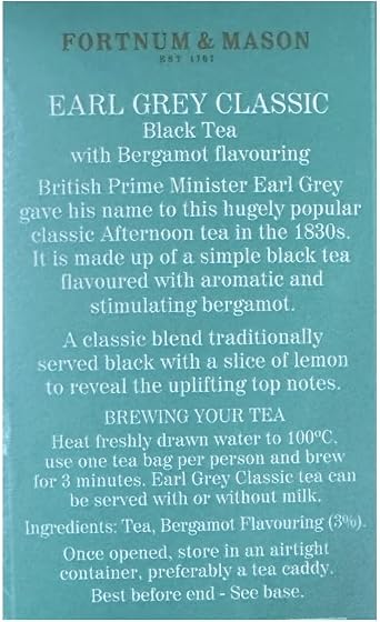FORTNUM & MASON, Earl Grey Classic, 25 Tea Bags