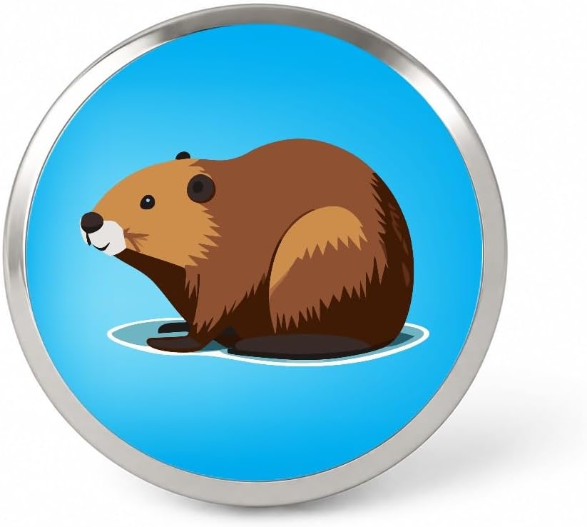 Beaver Cute Profile Lapel Pin