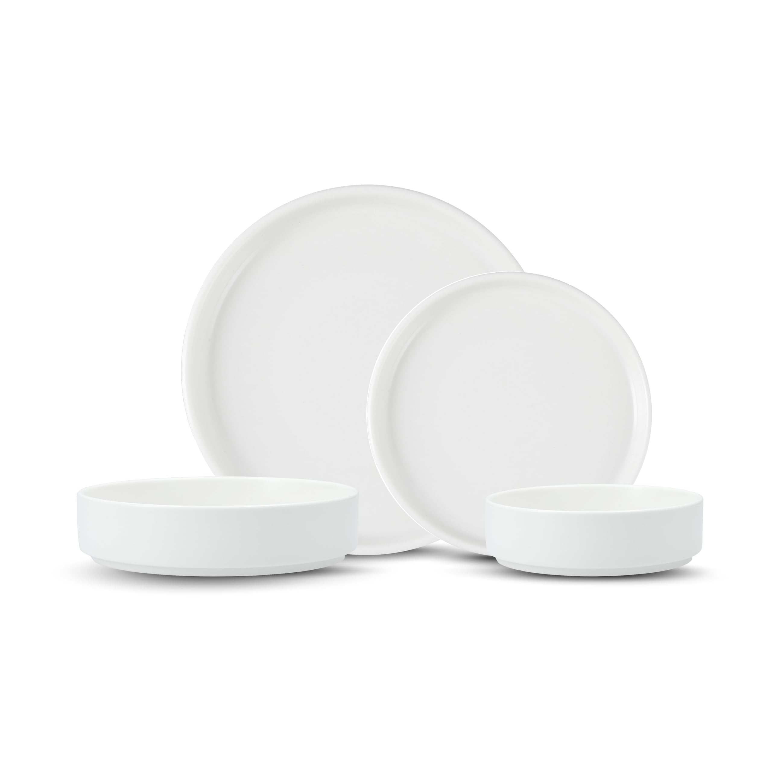 Sound Stoneware, 16 Piece Dinnerware Set (Service for 4), White