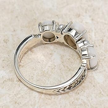 Amazon.co.jp: [ロクザン] 碌山 白珊瑚＆シードパールリング 204R0769