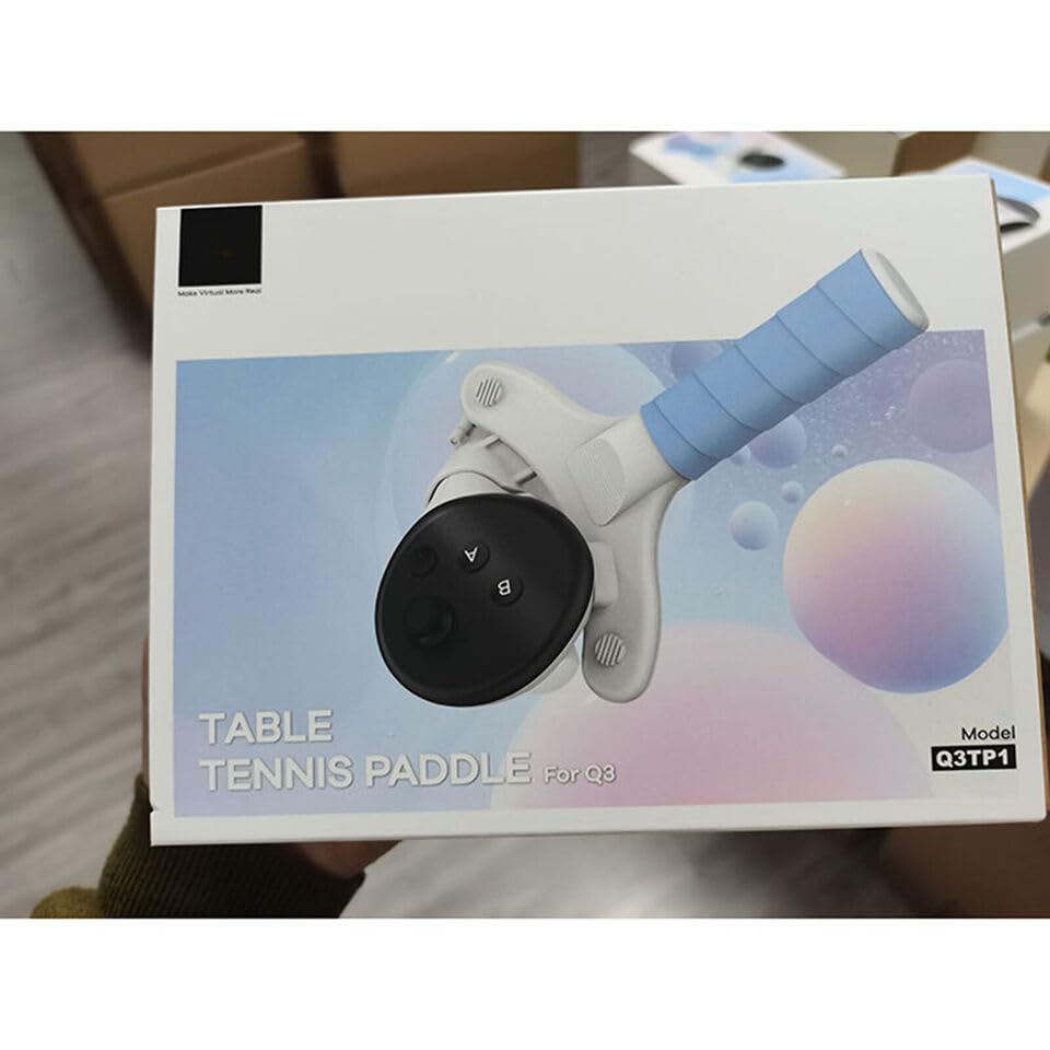 YEELAMKOK VR Game Controller White Table Tennis Paddle Grip VR Accessories Fit for Quest 3