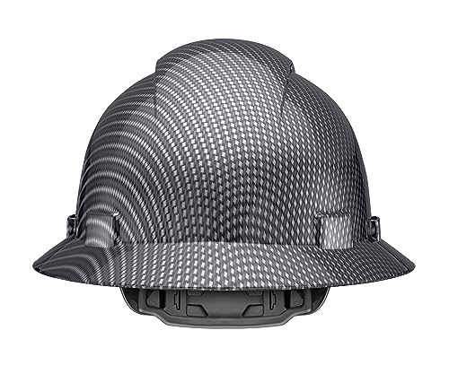 Casco sin ventilación gris plateado de ala completa con suspensión de 6 puntos 8