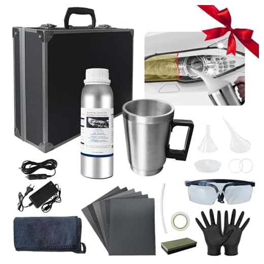 Nartov Kit Pulir Faros con 200ml Pulimento Faros Coche, Herramienta de Reparación & Renovación de Faros de Coche, Pulido de Faros Kit para Faros Amarillear Borroso Rayones Grietas