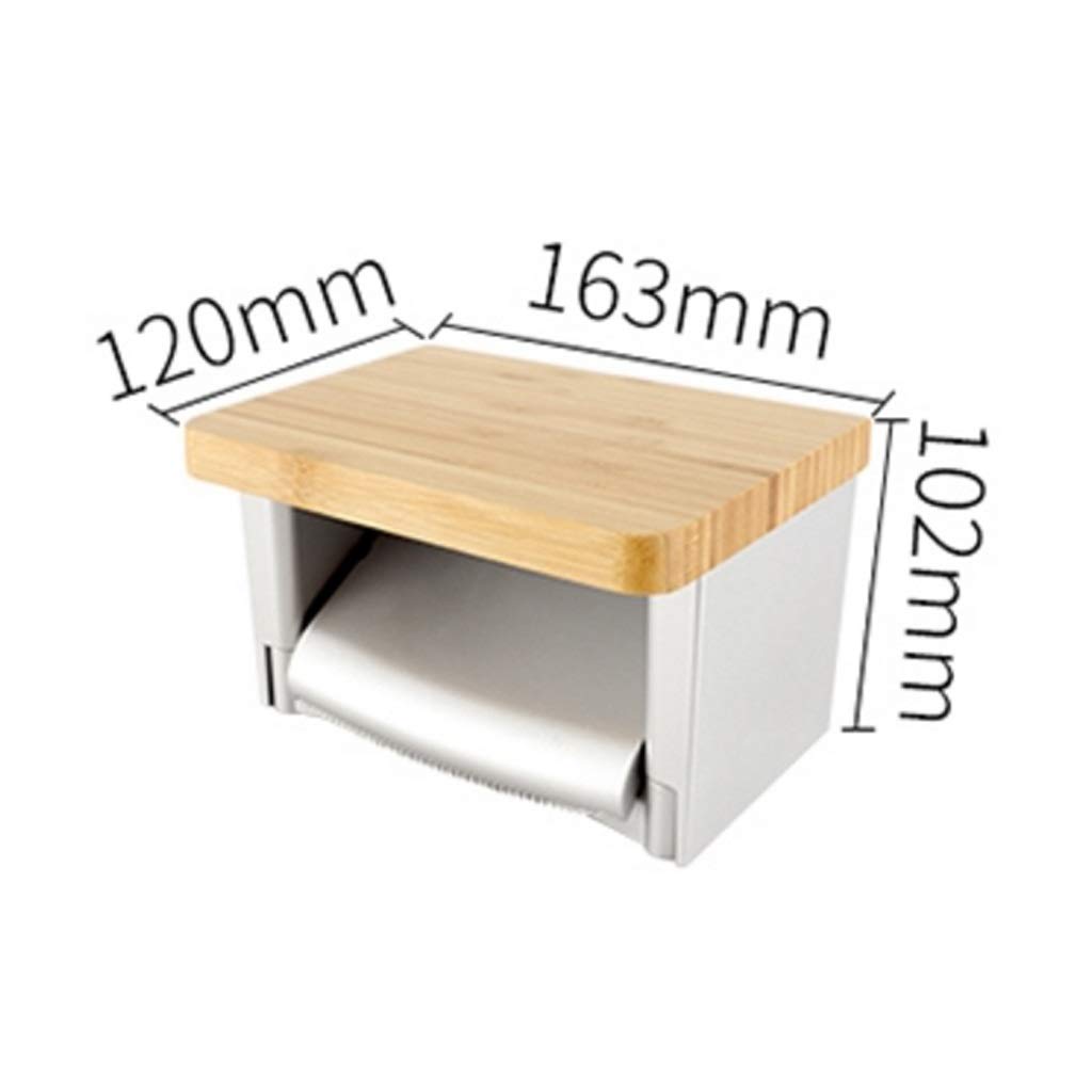 Porta asciugamani di carta montato a parete per cucina, appendiabiti per rotoli di carta da bagno con ripiano per cellulare
