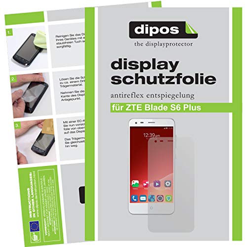 dipos Protector de Pantalla Compatible con ZTE Blade S6 Plus (2 Unidades)   Mate pelicula Protectora de Pantalla