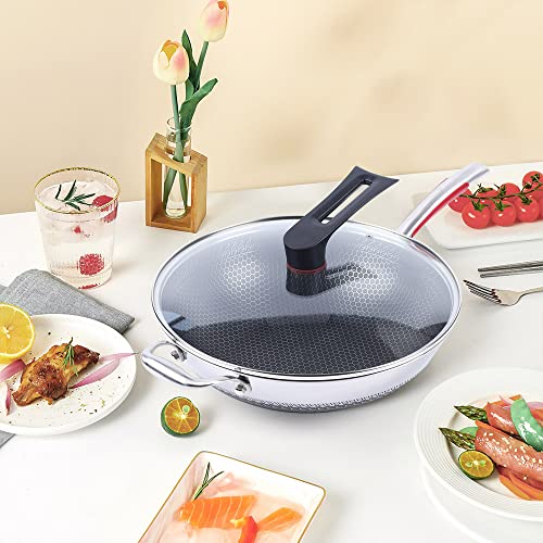 Wok antiadherente con tapa miniatura 3