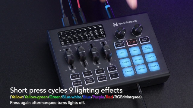 NearStream Gaming Audio Mixer with Pro Mic Preamp, Dual XLR/6.35mm