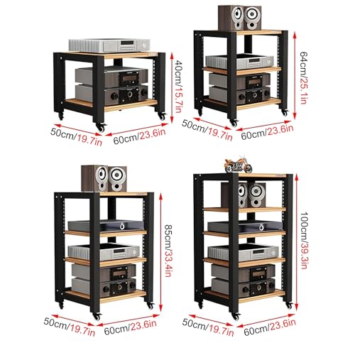 Support multimédia Av avec meuble stéréo multifonction et étagères de salon modulables - 3