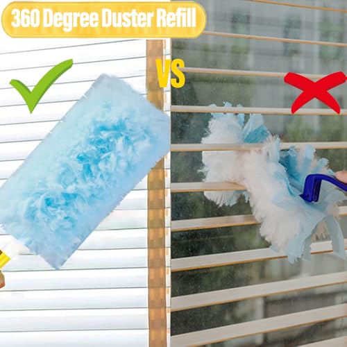 Duster Refills for Swiffer Dusters, 35 Count 360 Heavy Duty Duster Disposable Refills with 1 Upgrade Handle, Duster Kit for Cleaning