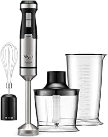 Elgin Mixer Power Inox 3 em 1, 1000W, Aço Inox, com Processador e Batedor de Claras, Velocidade Variável e Função Turbo