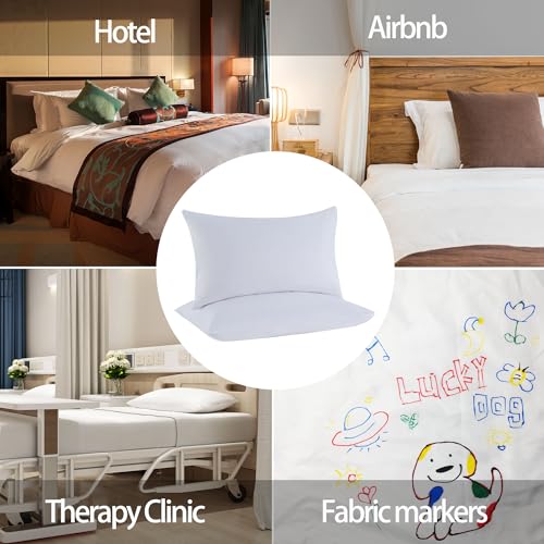 ZPECC Pillow Cases Bulk 24 Pack - Standard Pillowcases with Envelope Closure, Soft Brushed Microfiber Pillow Cover for Hotel Airb&bs Hospital Bedding Essential (Snow White)