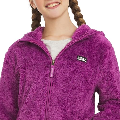 Image of Eddie Bauer Girls' Quest Plush High Pile Faux Sherpa Hooded Jacket