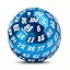 Blue With White Number
