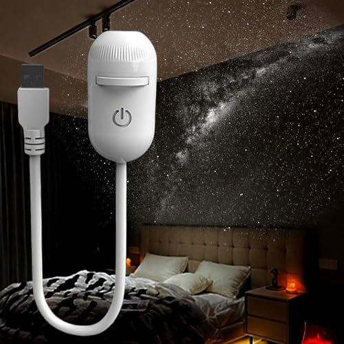 Galaxy Projector 2-in-1 Starry Sky Projector & Night Light 360 Adjustable LED Space Galaxy Lamp Milky Way Mood Lighting HD Image Star Projectors for Bedroom Hallway Ceiling Decor (12Pcs)
