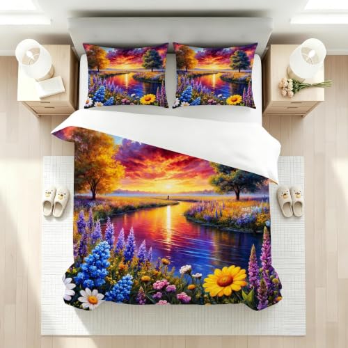 Parure de lit 160x200 avec fermeture éclair cachée et microfibre anti-plis - 3
