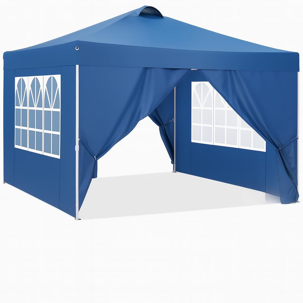 Beyond Sky 10x10 Heavy Duty 30KG Canopy Tent with Window Side Walls & Curtains | Premium Waterproof Pop Up Gazebo Outdoor Portable Event Shelter for Garden, Terrace & Parties (Blue)-image-34