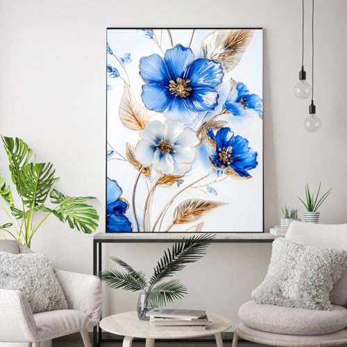Image of Stained Glass Flower Stamped Cross Stitch Kits for Beginners Adults