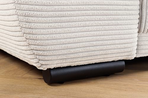 Riess Ambiente Modernes XXL Sofa ELEGANCIA - 285cm - Champagner beige - Cord inklusive Kissen Bigsofa XXL-Couch Federkern-Polsterung Rundum Bezug