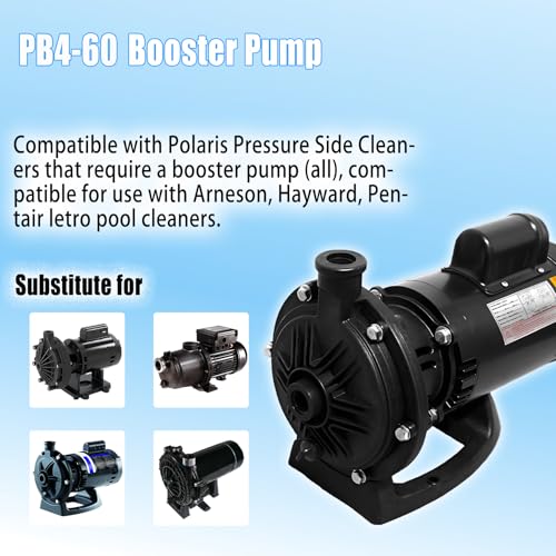 PB4-60 Booster Pump 3/4 hp,Compatible With Polaris Pb4-60 Booster Pump,Compatible With Polaris 280,360,380 For Pressure Side Pool Cleaners,For With PB460,180-480 Pressure Pool Cleaners,115V/230V by KMHGD - Image 2