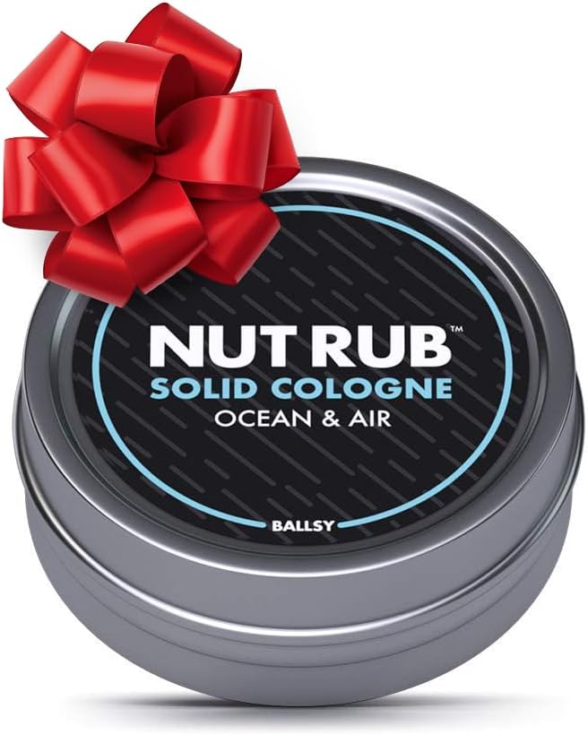 Ballsy Body & Groin Rub, Cologne for Everywhere, with Beeswax, Coconut and Sunflower Seed Oil, Ocean and Air .85 oz