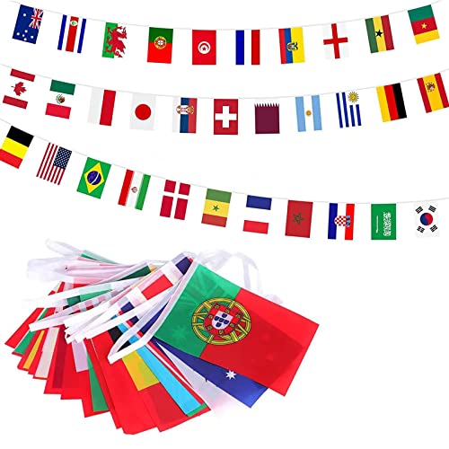 164ft/50m World Flags Bunting 200 Countries Flags of the World Bunting International Flag Bunting Banner World Cup Football 2026 Olympic Games Party Decorations for Garden Outdoor Bar Street