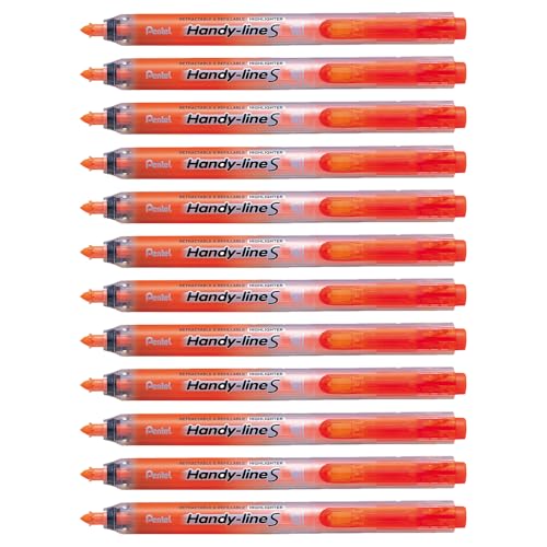 Surligneur rétractable Pentel SXS15 orange pour éviter les pointes sèches