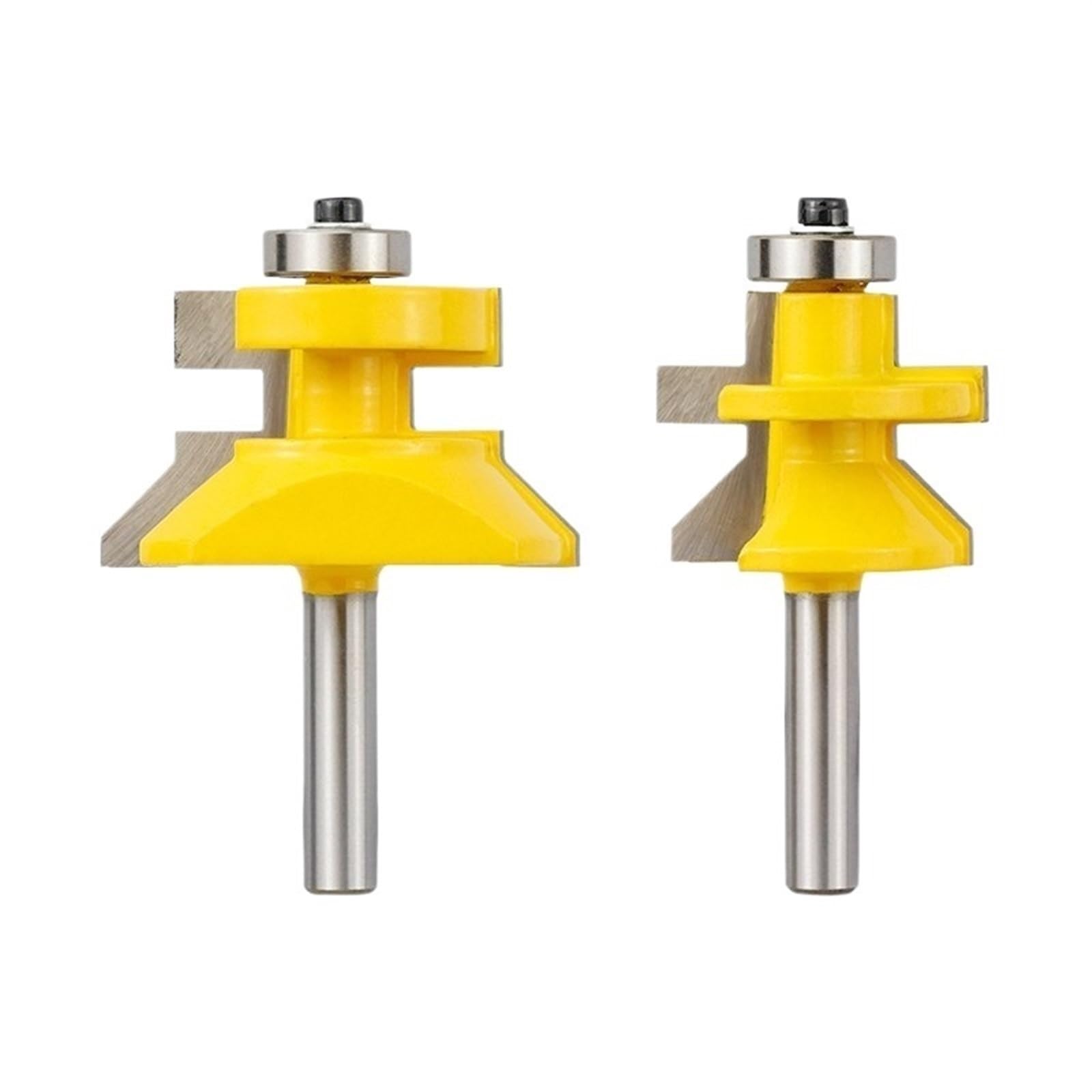 2 teile/satz 8mm Schaft Nut Und Feder Bodenbelag Router Bits Mit Rand Banding, holzbearbeitung Fräser V-Kerbe Stile Und Schiene Router Bit