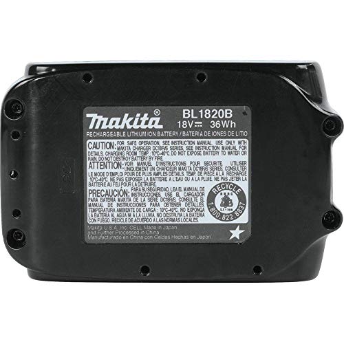 Image of Makita BL1820B 18V Compact Lithium-Ion 2.0Ah Battery, Black