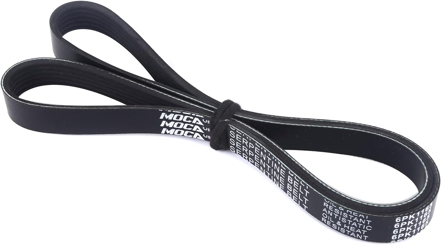 MOCA EPDM Serpentine Belt Professional V-Ribbed Compatible with 2002 2004 for Honda Odyssey 3.5L V6 & 2004 Saturn Vue 3.5L V6#6PK1165