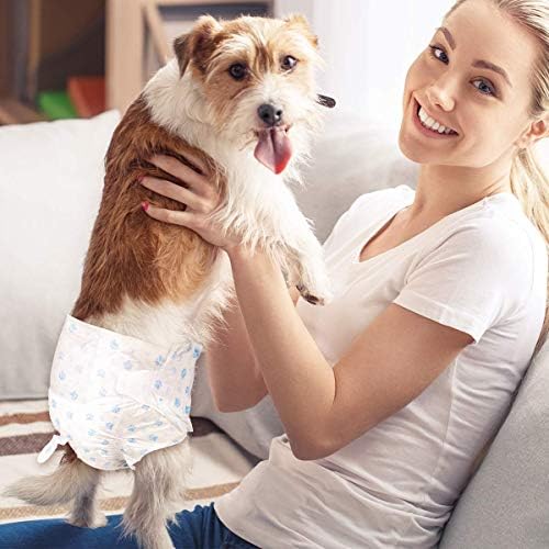 Pet Soft Disposable Dog Puppy Nappies Female Medium 12 Count - Super Absorbent Dog Doggy Cat Diapers