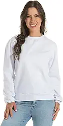 Blusa de Moletom Careca Feminino Básico Liso sem Capuz Loja Mirante