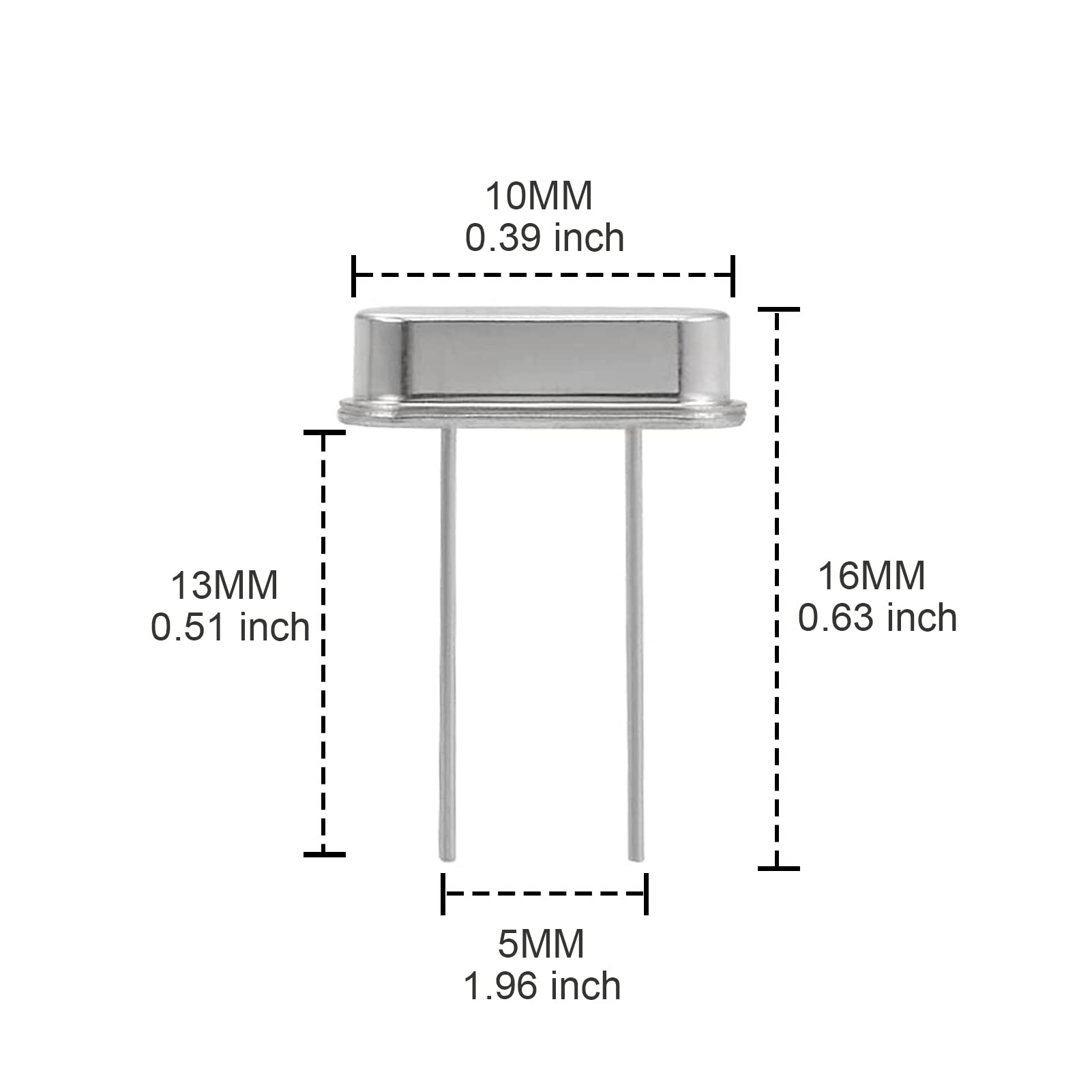 AUKENIEN Oscilador Cristal de Cuarzo Kit 15 Valores 60 piezas 4-48MHz Resonador